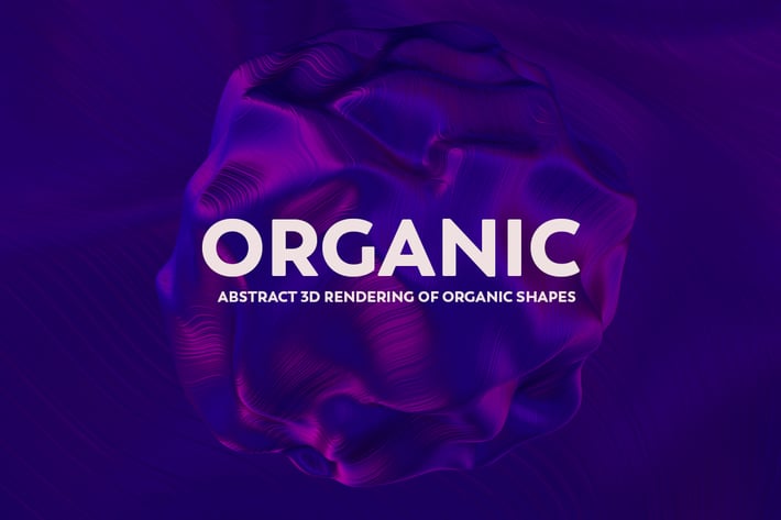 Abstract 3D Rendering of Organic Shapes