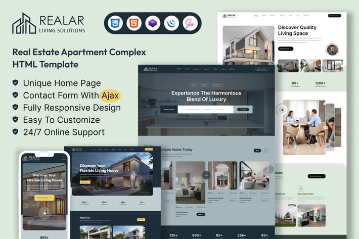 Realar - Real Estate Apartment Complex HTML Templa