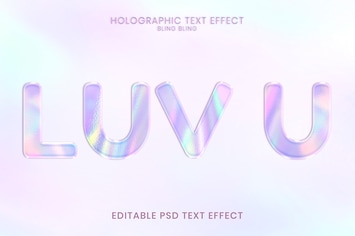 Pastel Holographic Text Effect