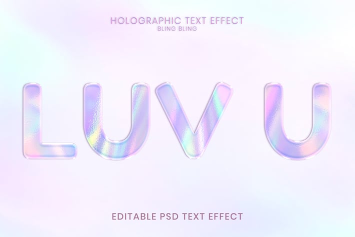 Pastel Holographic Text Effect