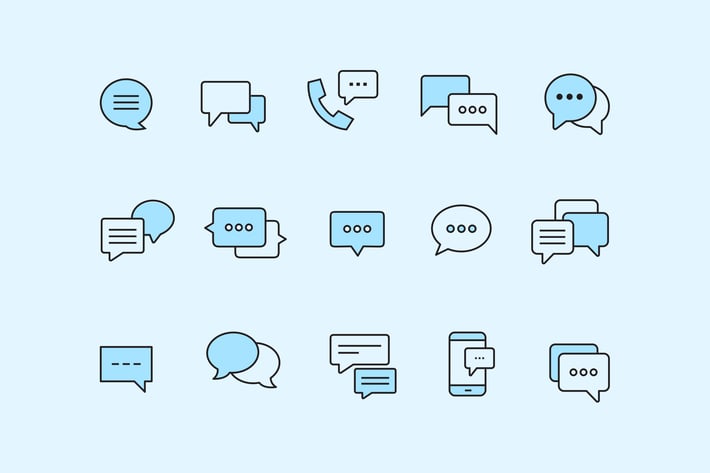 15 Chat Bubble Icons