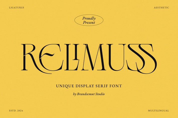 Relimuss - Unique Display Serif Font