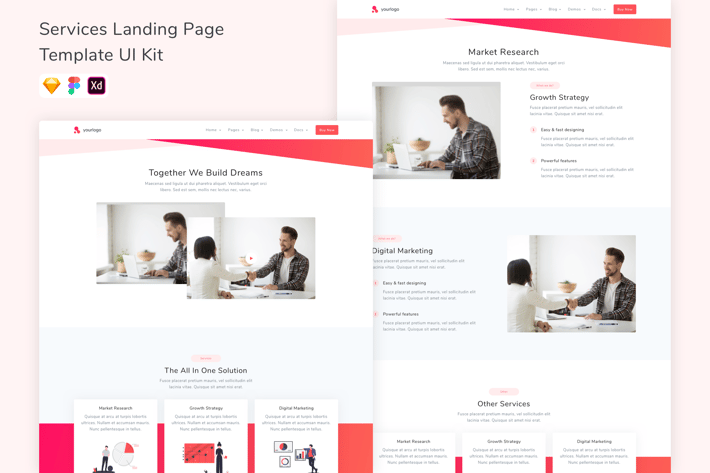 Services Landing Page Template UI Kit