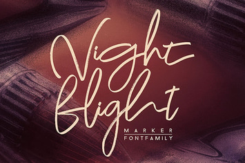 Night Flight Marker Brush Font