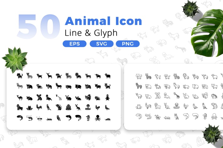 50 Animal Icon Pack