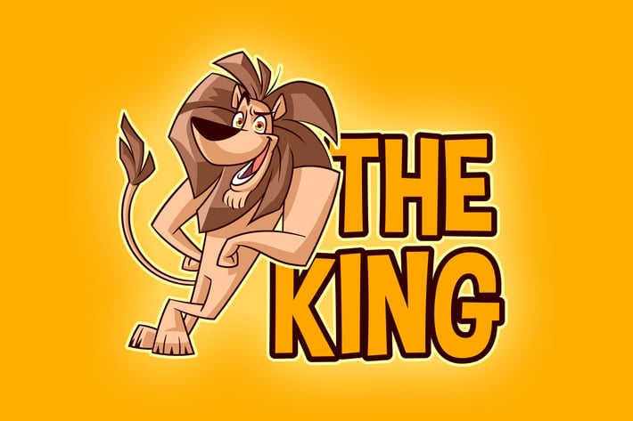 Cartoon Lion Mascot Logo