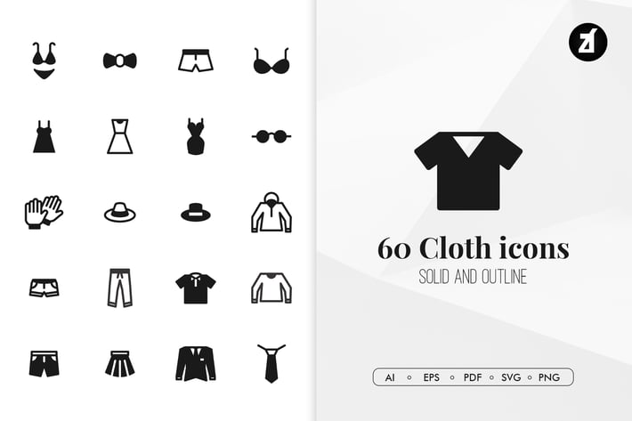 60 Cloth minimal icons