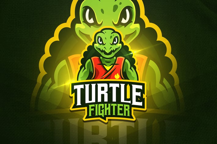 Turtle Fighter - Mascot & Esport Logo