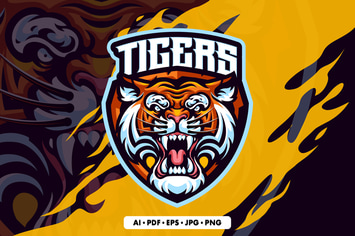 Tigers Mascot logo template