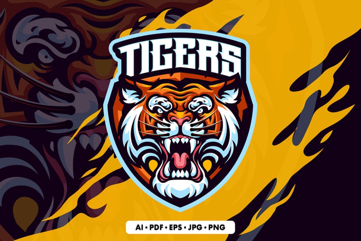 Tigers Mascot logo template
