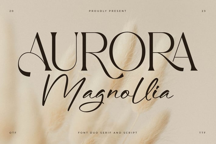 Aurora Magnollia Font Duo