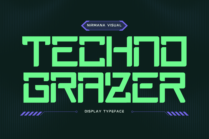 Techno Grazer - Modern Branding Logo Font
