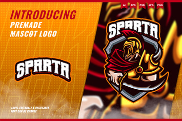 Sparta Gladiator - Mascot Esport Logo Template