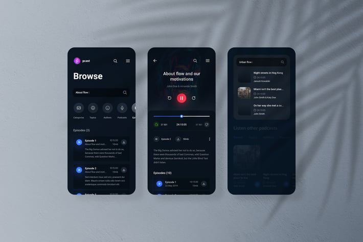 Application Screen Presentation Mockup