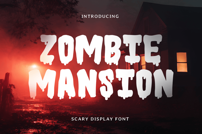 Zombie Mansion - Halloween Font