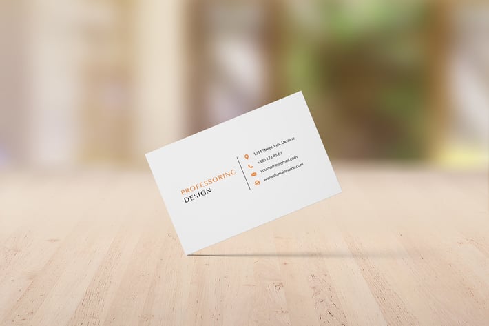 85x55 Business Card Mockup - Set 3