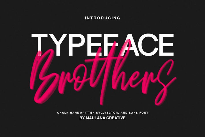 Brotthers - SVG Brush Free Sans Font