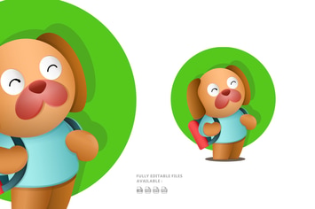 Cute Dog Illustration