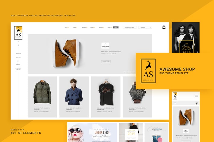 Awesome  Shop PSD Template 