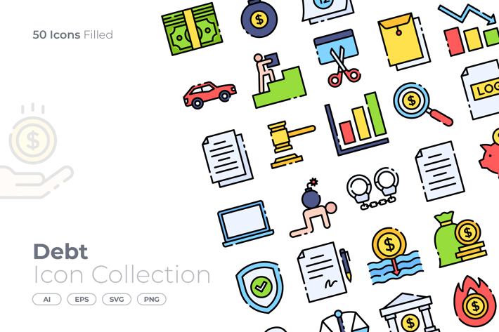 Debt Filled Icon