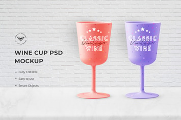 Wine Cup Mockup Template