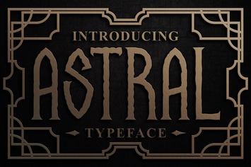 Astral display font