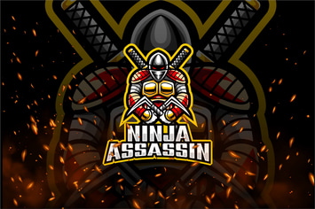 Ninja Assassin E-Sport and Sport Logo Template