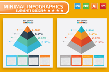 Pyramid Infographic Elements Design