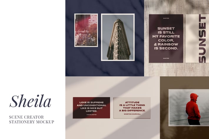 SHEILA - Scene Creator Stationery Mockup