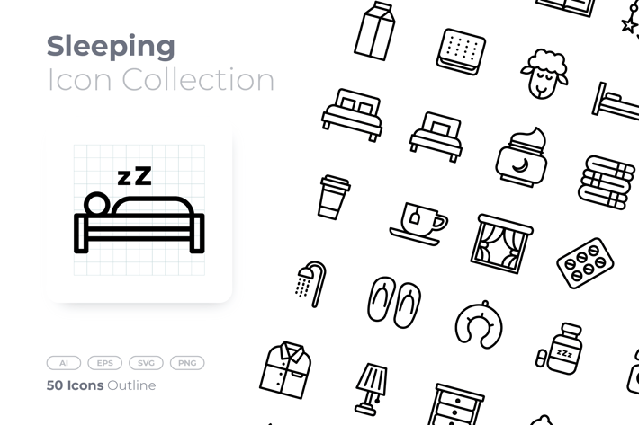 Sleeping Outline Icon