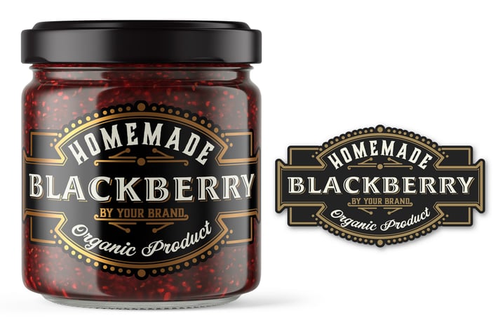 Vintage-Style Jam Label Layout