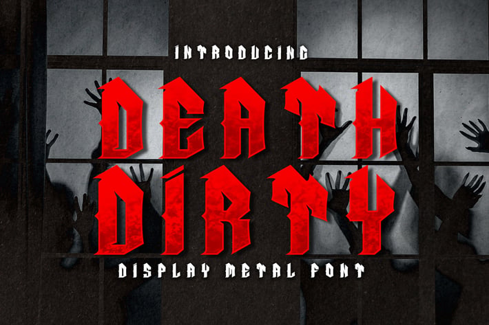 Death Dirty Modern Blackletter Graffiti Font