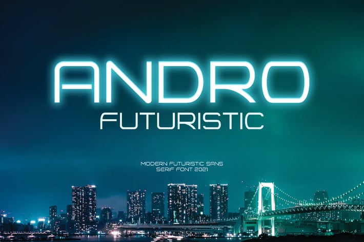Andro Futuristic Scifi Font