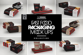 Fast Food Boxes Vol.1: Take Out Packaging MockUps