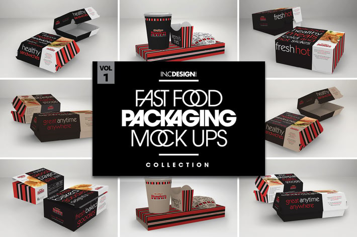 Fast Food Boxes Vol.1: Take Out Packaging MockUps