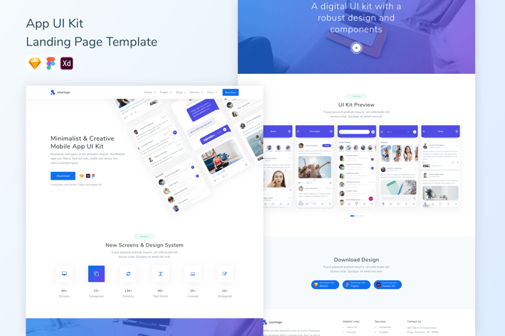 App UI Kit Landing Page Template