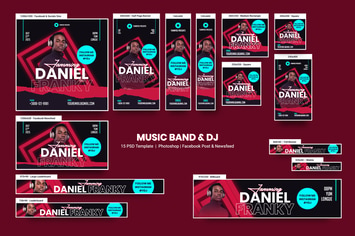 Music Band & DJ Banners Ad