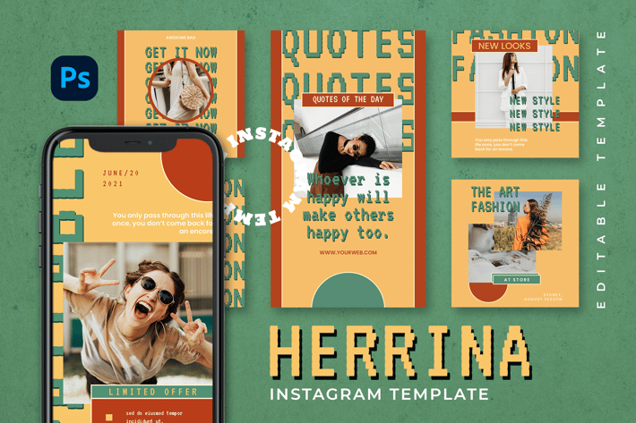 Herrina - Retro Instagram Stories and Post