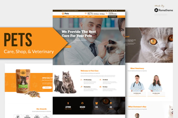 PETS - Pet Care, Shop Muse Template