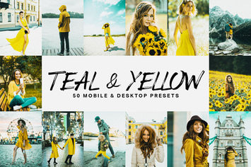 50 Teal & Yellow Lightroom Presets and LUTs