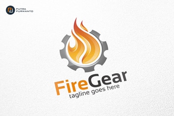 Fire Gear - Logo Template
