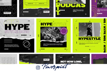 Hype 90s - Powerpoint Instagram Template