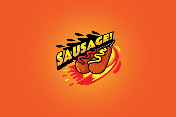 Sausage - Mascot Logo