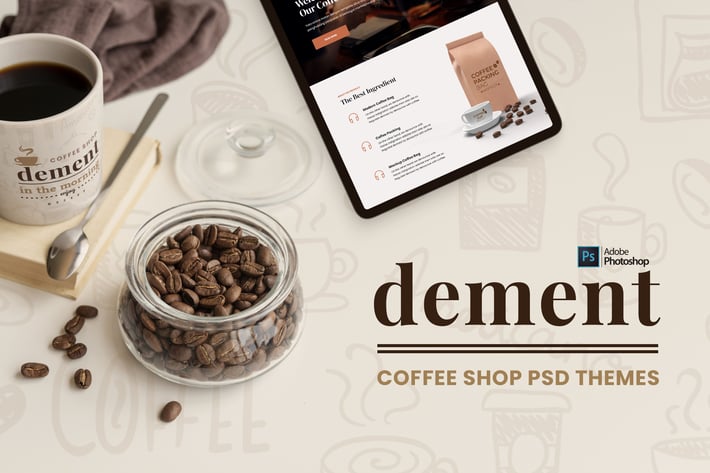 Dement - Coffee Shop PSD Themes