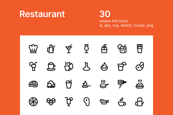 Restaurant icons 