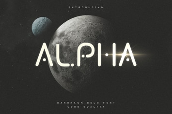 Alpha - Futuristic Display Typeface