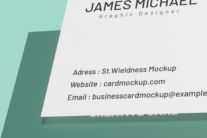 Isometric Business Card - Mockup