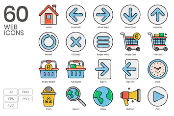 60 Web Line Icons 