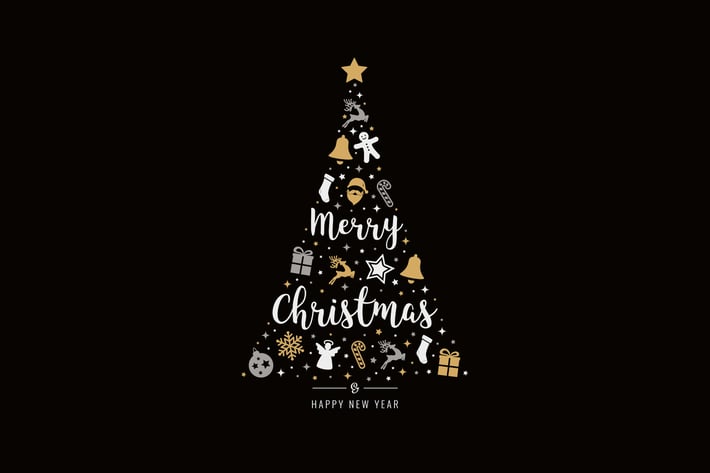Christmas Icon Tree Vector Elements