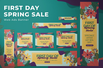 First Day of Spring Sale - Web Ads Banners
